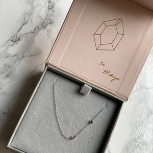 Maya Brenner 14k White Gold Initial Necklace